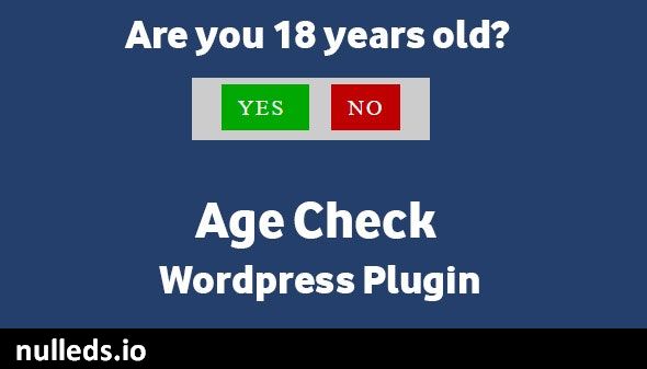 Age Check - Wordpress Plugin