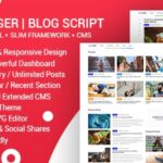 Blogger | News & Blog Script | Blog Manager | Slim PHP & MYSQL with Admin CMS