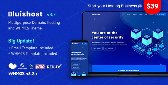 Bluishost - Responsive Web Hosting with WHMCS Themes