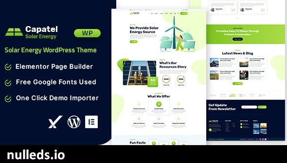 Capatel – Solar Energy WordPress Theme