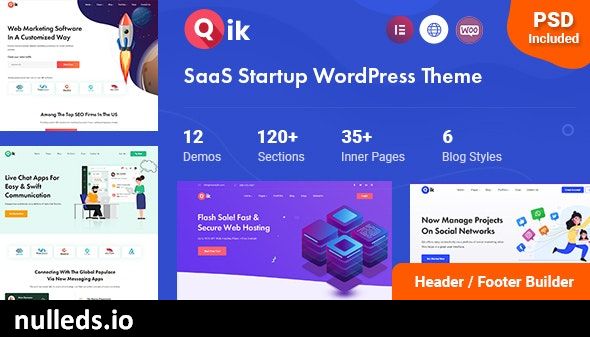 v1.0.3 Qik - SaaS Startup WordPress Theme