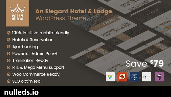 Solaz - An Elegant Hotel & Lodge WordPress Theme