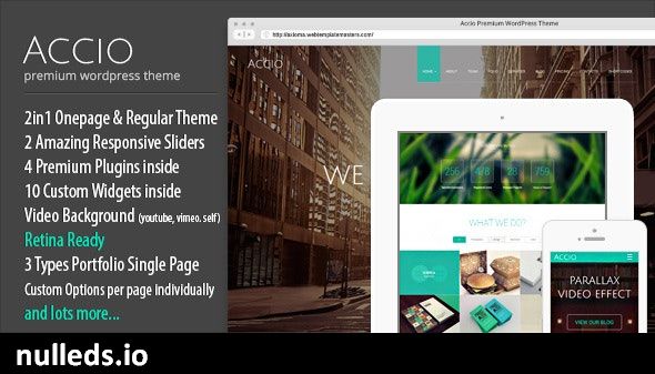 Accio | Responsive Onepage Parallax Agency WordPress Theme