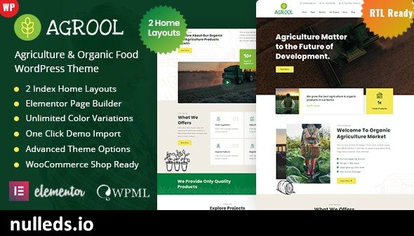 Agrool - Agriculture & Organic Food WordPress