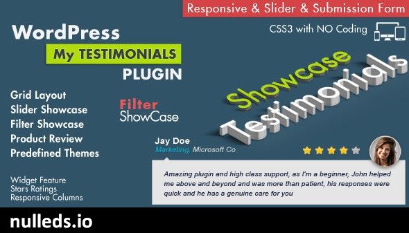 Testimonials Showcase Wordpress Plugin