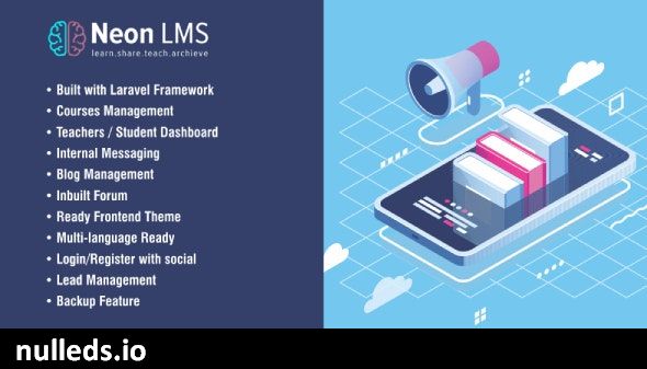 NeonLMS - Learning Management System PHP Laravel Script with Zoom API Integration