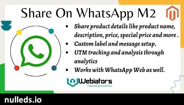 Magento 2 Share on Whatsapp by Webiators