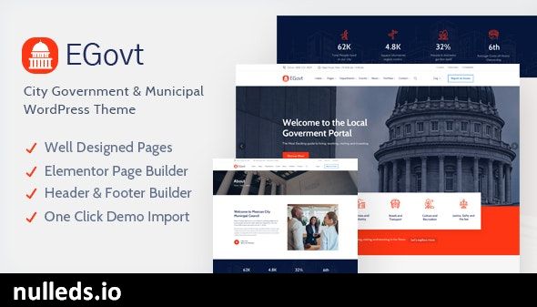 v1.3.5 EGovt - City Government WordPress Theme