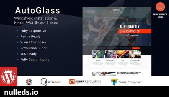 AutoGlass - Windshield Installation & Repair WordPress Theme