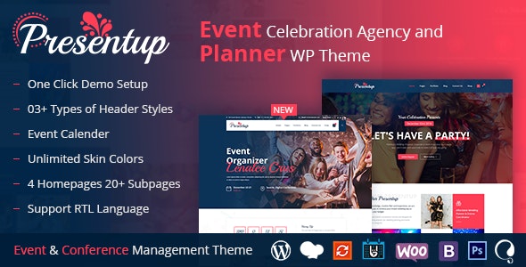 Presentup - Event Planner & Celebrations Management WordPress Theme