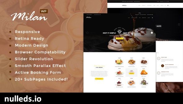 Milan : Restaurant WordPress theme