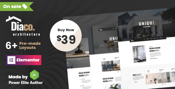 Diaco - Architecture & Interior Design Elementor WordPress Theme