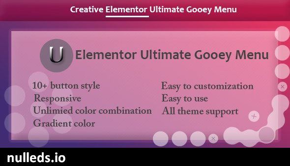 Elementor - Ultimate Gooey Menu