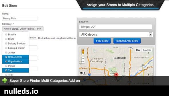 Super Store Finder - Multi Categories Add-on