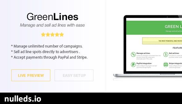 Green Lines for WordPress - Manage and Sell Ad Lines