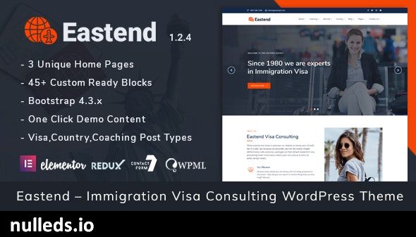 Eastend – Immigration Visa Consulting WordPress Theme