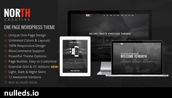 North - One Page Parallax WordPress Theme