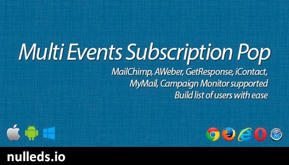 Multi Events Subscription Pop