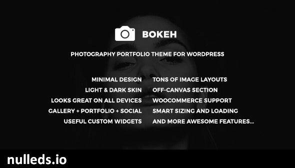 Bokeh - Photography Portfolio Theme for WordPress