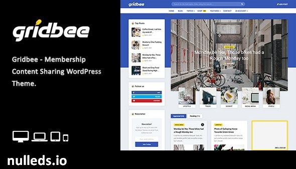Gridbee - Content Sharing WordPress Theme