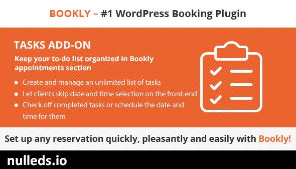 Bookly Tasks (Add-on)
