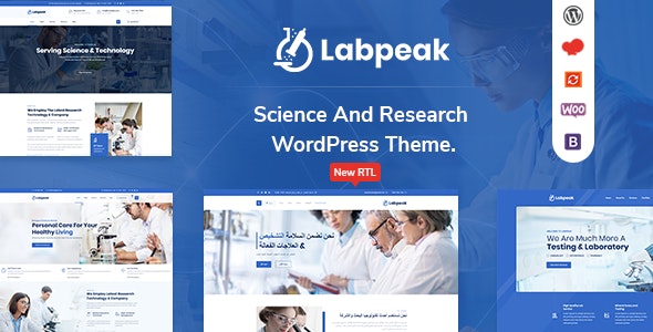 Labpeak | Laboratory & Science Research WordPress Theme