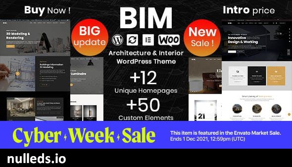 BIM - Architecture & Interior Design Elementor WordPress Theme