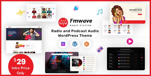 v2.9.5 Fmwave - Radio Station WordPress Theme + RTL