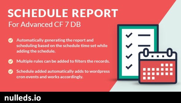 Schedule Report For Advanced CF7 DB