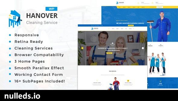 Hanover: Cleaning Business Company WordPress Theme