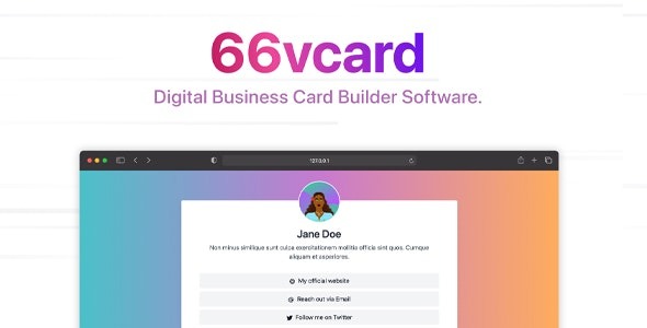 Download Latest 66vcard v25.0.0 Digital Business Card Builder (SAAS)