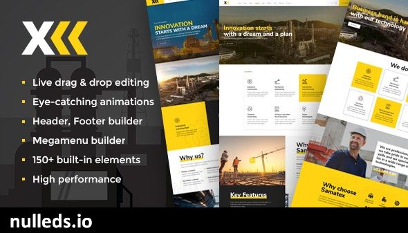 Samatex - Industrial WordPress Theme + Woocommerce