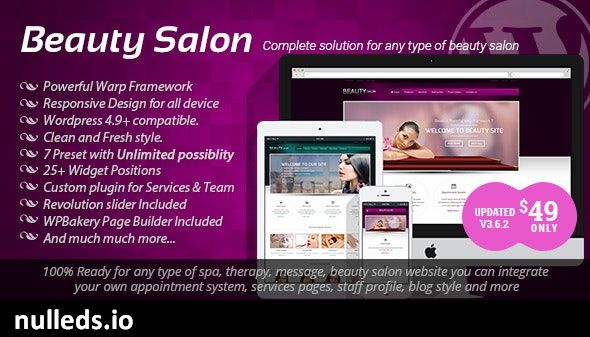 Beauty Salon - Responsive WordPress Template