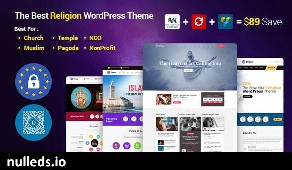 Peace - Church / Muslims / Temple WordPress Theme