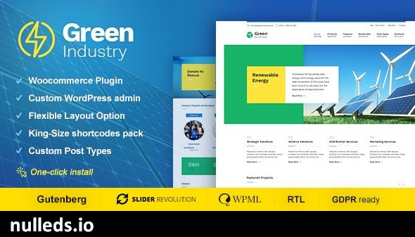 Green Industry - Renewable Energy & Ecology Friendly Industrial Theme