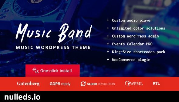 Music Band Live Event and Dance Club WordPress Theme