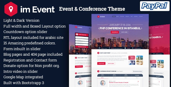 imEvent - Conference Meetup WordPress Theme