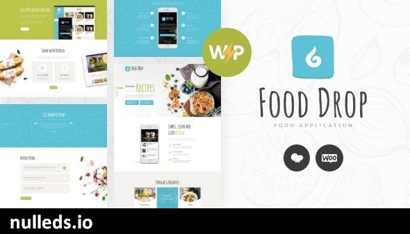 Food Drop | Meal Ordering & Delivery Mobile App WordPress Theme