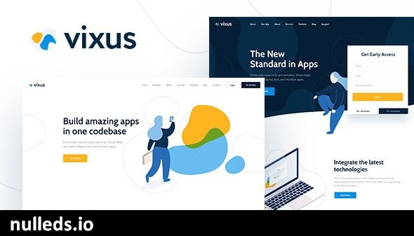 Vixus | Startup & Mobile App WordPress Landing Page Theme