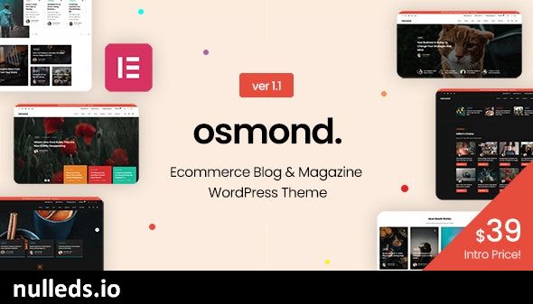 Osmond - Ecommerce Magazine WordPress Theme