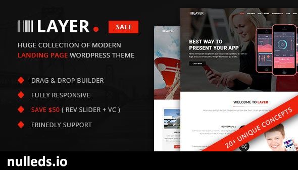 Layer -  SaaS & Startup Landing Page WordPress Theme