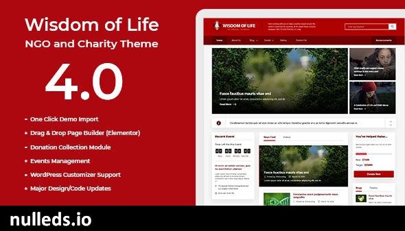 Wisdom Of Life: NGO and Charity Theme