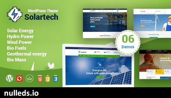 Solar Tech - Alternative & Renewable Energy WordPress Theme