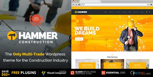 Hammer - Multi-Trade, Construction Business WordPress Theme