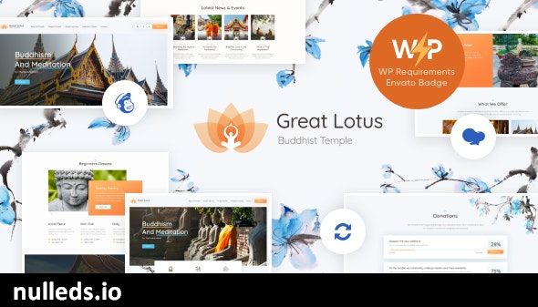 Great Lotus | Oriental Buddhist Temple WordPress Theme + RTL