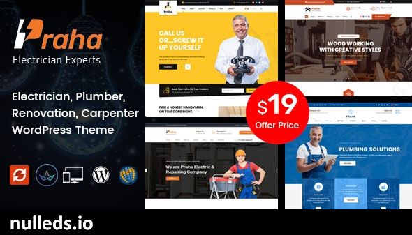 Praha - Electrician Experts WordPress Theme