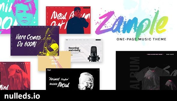 Zample - A Fresh One-Page Music WordPress Theme