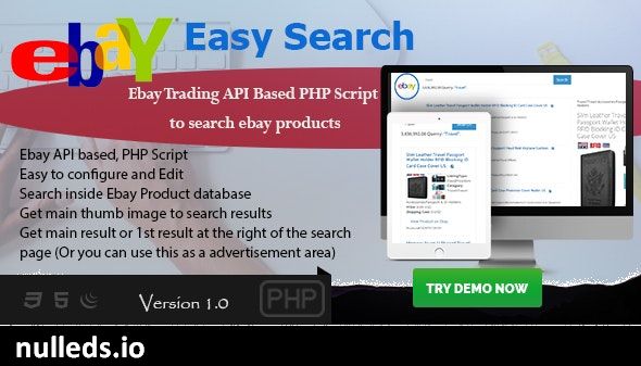 Ebey Easy Search - Ebay Trading API based PHP Script