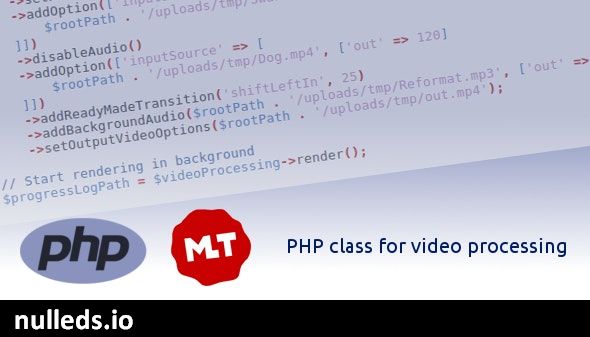 PHP Class for video processing