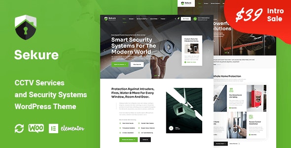 Sekure - CCTV and Security Systems WordPress Theme